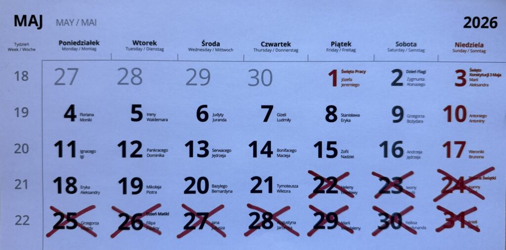 Urlop maj 2026